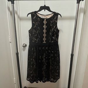 London Times Black Lace Dress